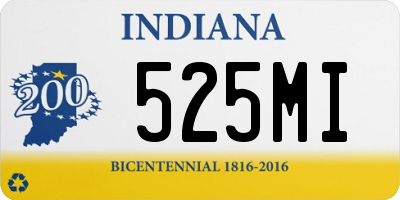 IN license plate 525MI