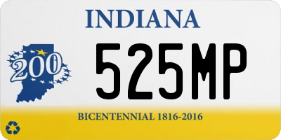 IN license plate 525MP