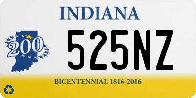 IN license plate 525NZ