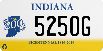 IN license plate 525OG