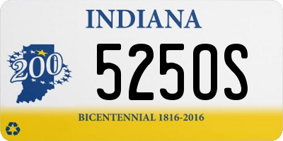 IN license plate 525OS