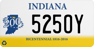 IN license plate 525OY