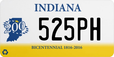 IN license plate 525PH