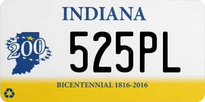 IN license plate 525PL