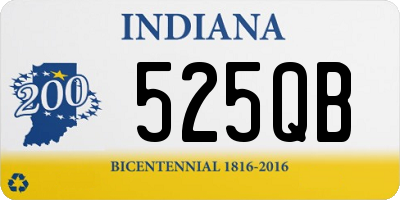 IN license plate 525QB