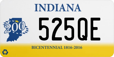 IN license plate 525QE