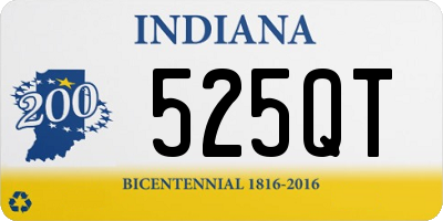 IN license plate 525QT