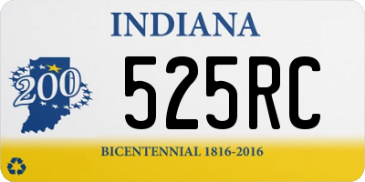 IN license plate 525RC