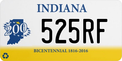 IN license plate 525RF