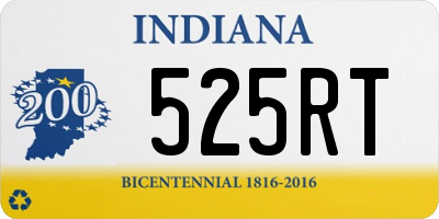 IN license plate 525RT