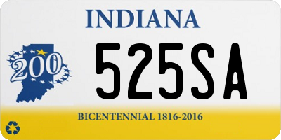 IN license plate 525SA