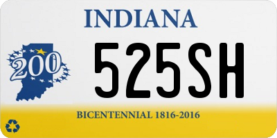 IN license plate 525SH