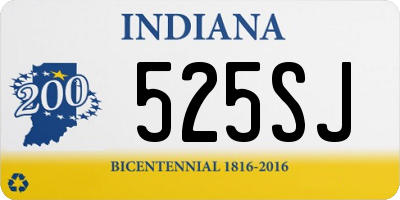 IN license plate 525SJ