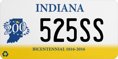 IN license plate 525SS