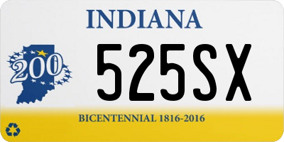 IN license plate 525SX