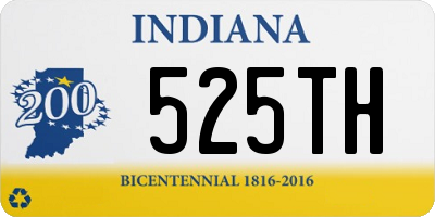 IN license plate 525TH