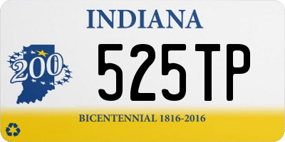 IN license plate 525TP