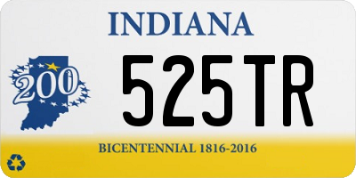 IN license plate 525TR