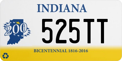 IN license plate 525TT