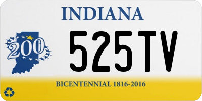 IN license plate 525TV