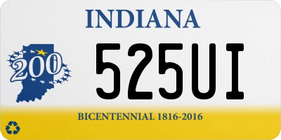 IN license plate 525UI