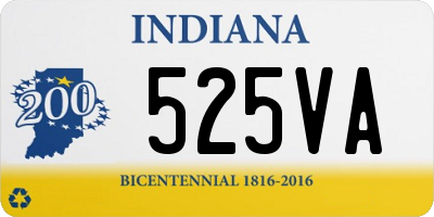 IN license plate 525VA