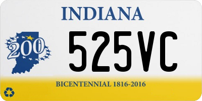 IN license plate 525VC