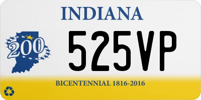 IN license plate 525VP