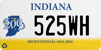 IN license plate 525WH