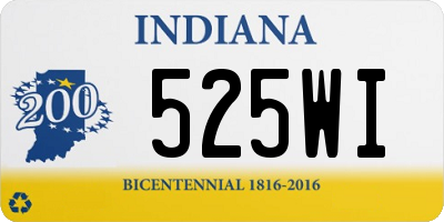 IN license plate 525WI