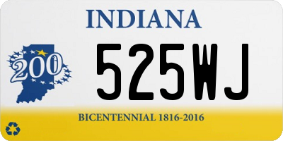 IN license plate 525WJ