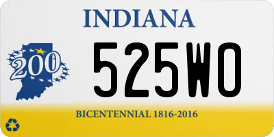 IN license plate 525WO
