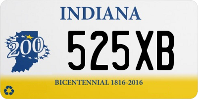 IN license plate 525XB