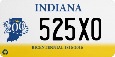 IN license plate 525XO