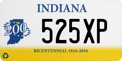 IN license plate 525XP