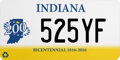 IN license plate 525YF