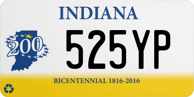 IN license plate 525YP