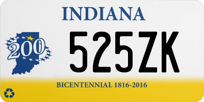 IN license plate 525ZK