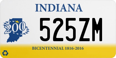 IN license plate 525ZM