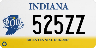 IN license plate 525ZZ