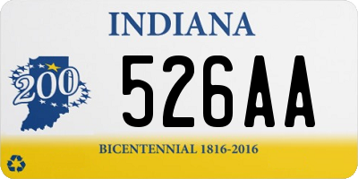 IN license plate 526AA