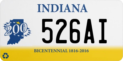 IN license plate 526AI