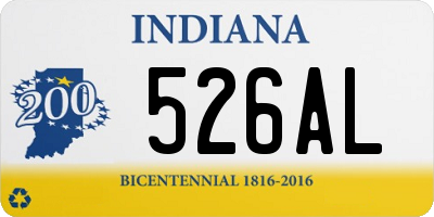 IN license plate 526AL