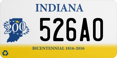 IN license plate 526AO