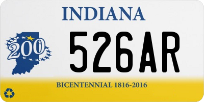 IN license plate 526AR