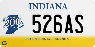 IN license plate 526AS