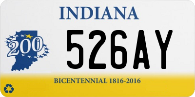 IN license plate 526AY