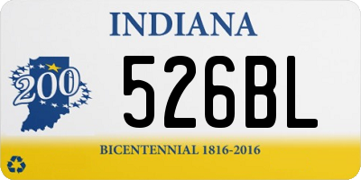 IN license plate 526BL