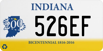 IN license plate 526EF