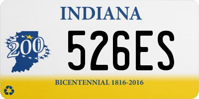 IN license plate 526ES